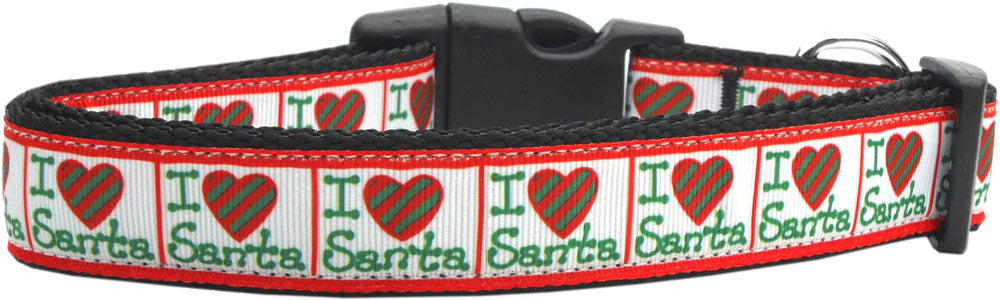 I Heart Santa Nylon Cat Collar