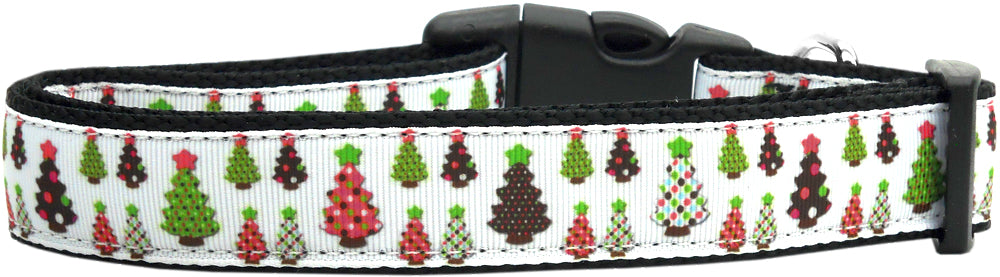 Designer Christmas Trees Nylon Cat Collar