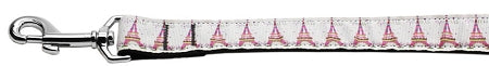 Eiffel Tower Nylon Dog Leash 3-8 Inch Wide 4ft Long