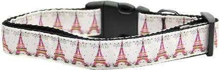 Eiffel Tower Nylon Dog Collars Large