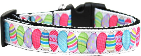 Easter Egg Nylon Ribbon Dog Collar Xl