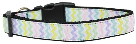 Spring Chevron Nylon Dog Collar Xl