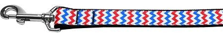 Patriotic Chevrons Nylon Dog Leash 4 Foot