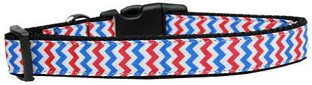 Patriotic Chevrons Nylon Dog Collar Large