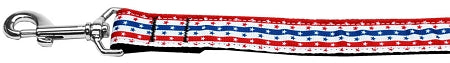 Stars In Stripes Nylon Dog Leash 3-8 Inch Wide 4ft Long