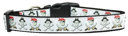 Jolly Roger Nylon Dog Collar Sm