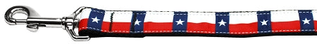 Texas Flag Nylon Dog Leash 3-8 Inch Wide 4ft Long