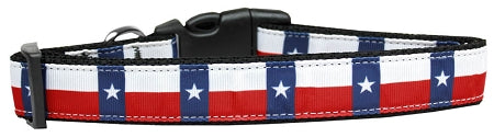 Texas Flag Nylon Dog Collar Xs