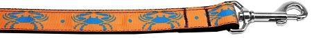 Blue Crabs Nylon Dog Leash 3-8 Inch Wide 6ft Long