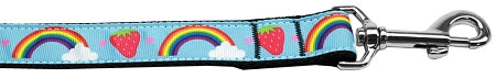 Rainbows And Berries Nylon Dog Leash 3-8 Inch Wide 4ft Long