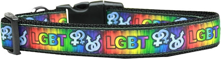 Lgbt Nylon Dog Collar Medium Narrow