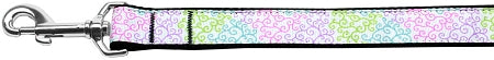 Summer Swirls Nylon Dog Leash 3-8 Inch Wide 4ft Long