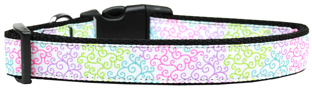 Summer Swirls Nylon Dog Collar Medium Narrow