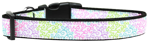 Summer Swirls Nylon Dog Collar Sm