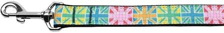 Multi-Color UK Flag Nylon Dog Leash 4 Foot