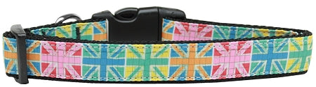 Multi-color Uk Flag Nylon Cat Collar