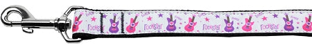 Rockstar Nylon Dog Leash 3-8 Inch Wide 4ft Long