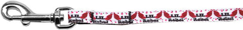 Lil' Rebel Nylon Ribbon Pet Leash 3-8 inch wide 6Ft Lsh