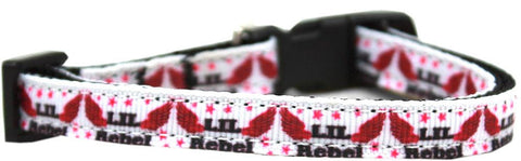 Lil' Rebel Nylon Ribbon Dog Collar Sm