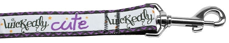 Wickedly Cute Nylon Dog Leash 3-8 Inch Wide 6ft Long