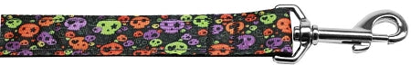 Confetti Skulls Nylon Dog Leash 5-8 Inch Wide 6ft Long