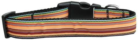 Autumn Stripes Nylon Dog Collar Large