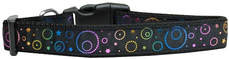 Galactic Shimmer Nylon Dog Collar Medium Narrow