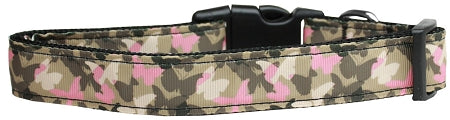 Camo Butterflies Nylon Dog Collar Sm