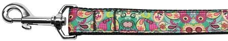 Turquoise Paisley Nylon Dog Leash 4 Foot