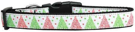 Fancy Schmancy Christmas Tree Nylon Dog Collar Medium