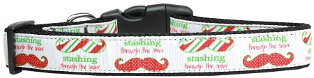 Stashing Through The Snow Nylon Dog Collar Medium Narrow