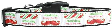 Stashing through the Snow Nylon Dog Collar Medium