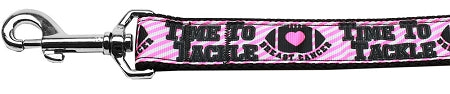 Tackle Breast Cancer Nylon Dog Leash 3-8 Inch Wide 4ft Long