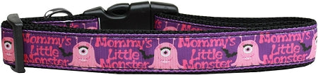 Mommy's Little Monster Nylon Dog Collar Xs