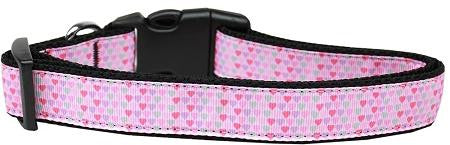 Many Mini Hearts Nylon Dog Collar Medium