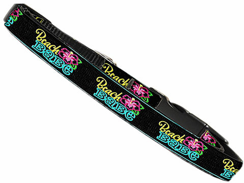 Beach Babe Nylon Dog Collar Sm