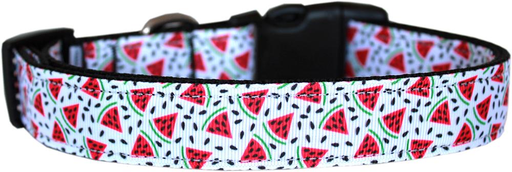 Watermelon Nylon Dog Collar Lg