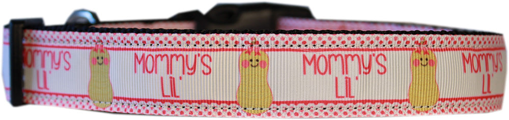 Mommy's Lil Peanut Nylon Dog Collar Lg