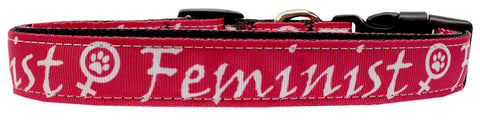 Feminist Nylon Dog Collar Sm Wide