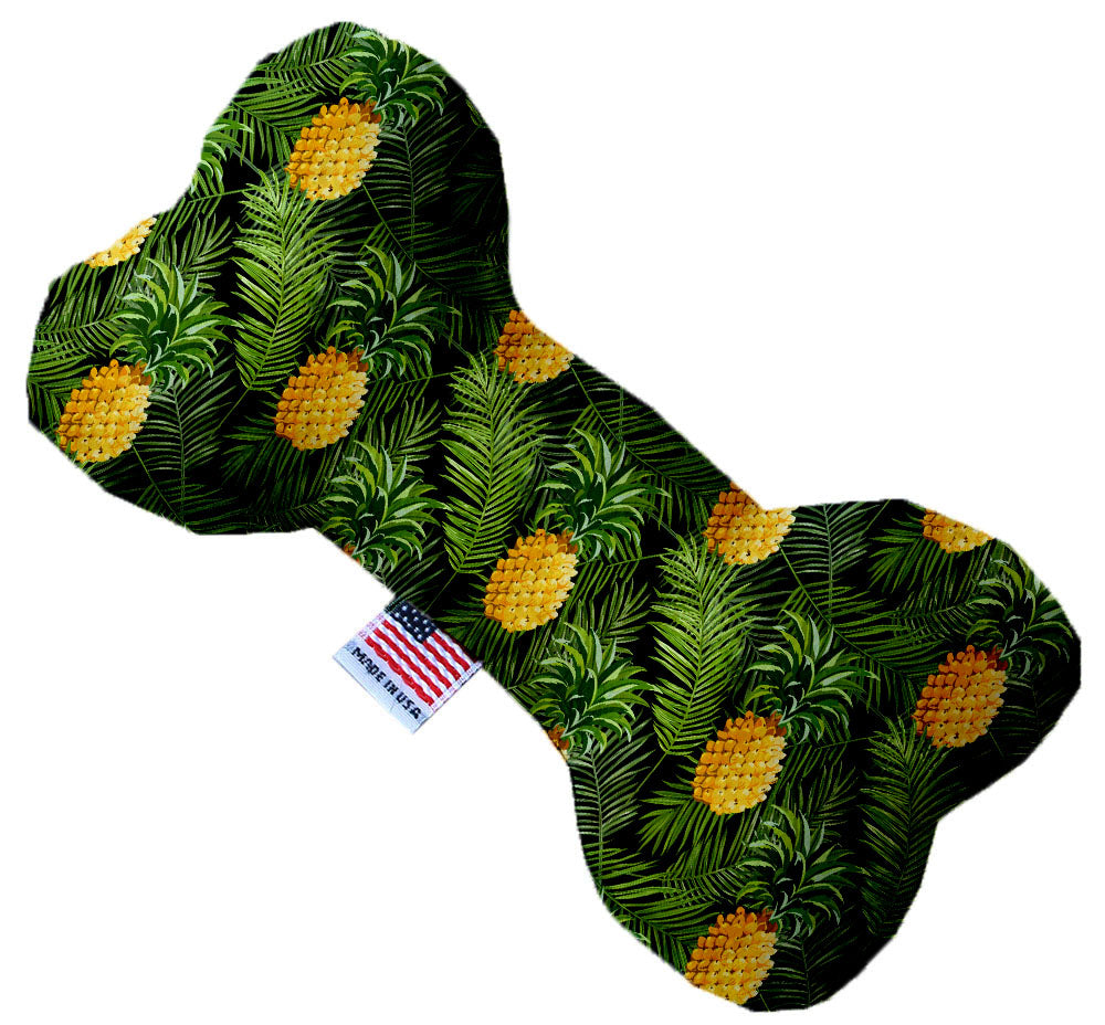 Pineapples In Paradise 10 Inch Canvas Bone Dog Toy