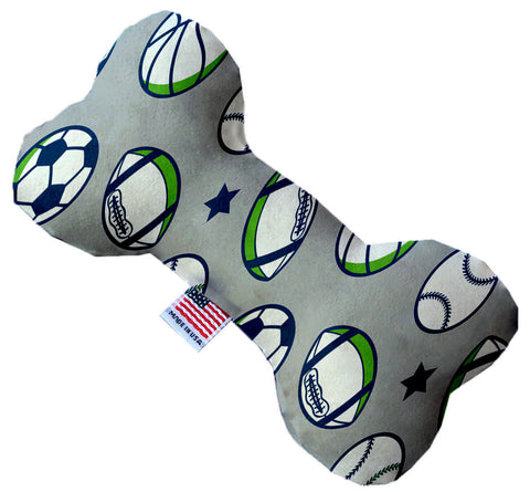 Sports And Stars 10 Inch Canvas Bone Dog Toy