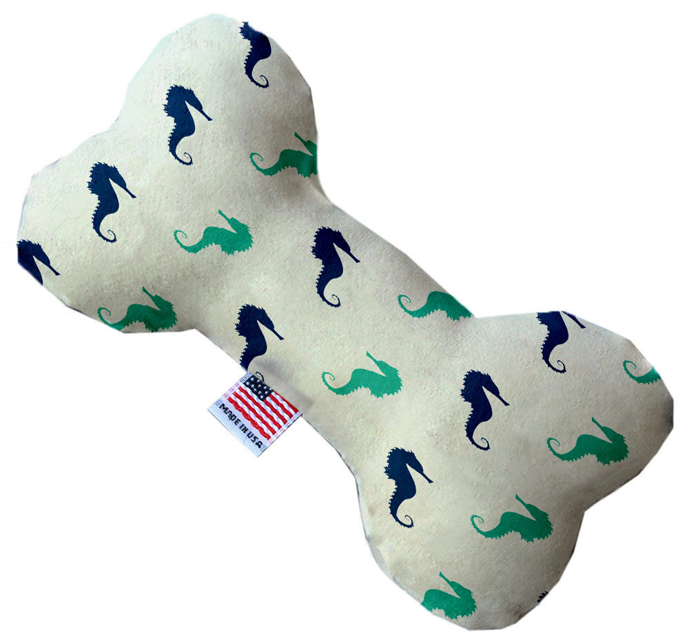 Seahorses 10 Inch Canvas Bone Dog Toy