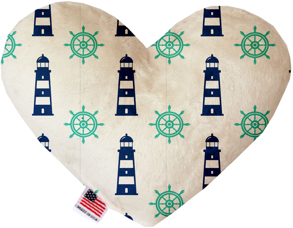 Lighthouses 6 Inch Canvas Heart Dog Toy