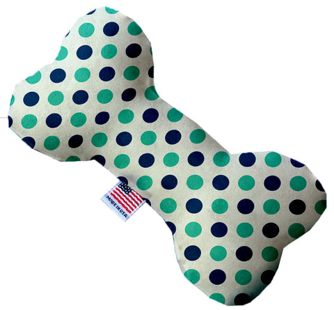 Aquatic Dots 10 Inch Canvas Bone Dog Toy