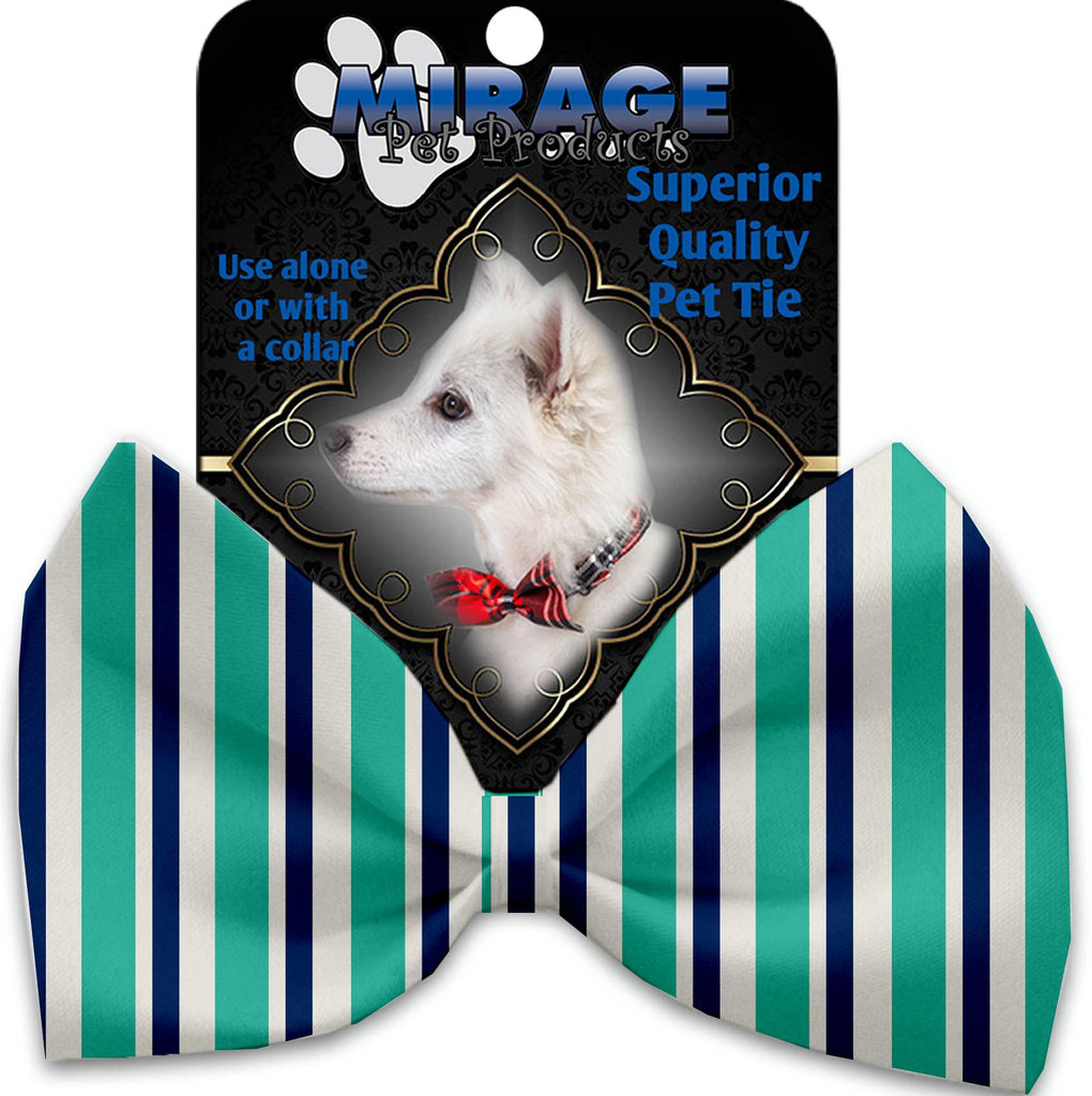 Aquatic Stripes Pet Bow Tie