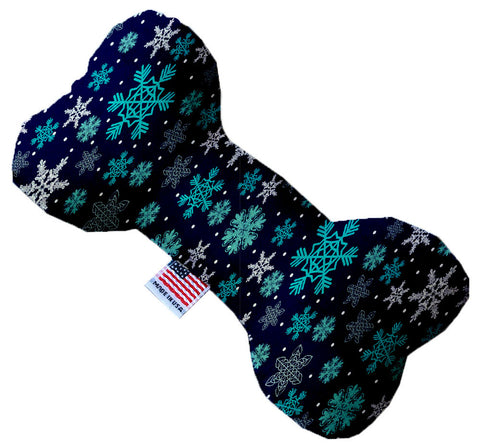 Snowflake Blues 10 Inch Canvas Bone Dog Toy