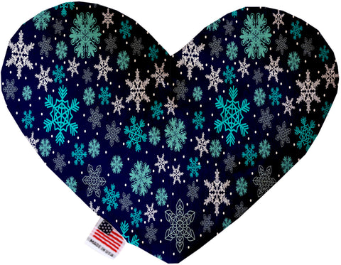 Snowflake Blues 6 Inch Canvas Heart Dog Toy