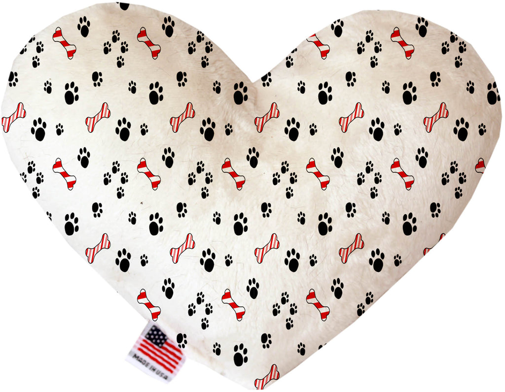 Sweet Paws 6 Inch Canvas Heart Dog Toy