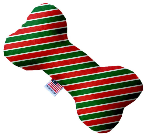 Christmas Stripes 10 Inch Bone Dog Toy