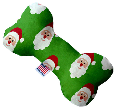 Smiling Santa 6 Inch Canvas Bone Dog Toy